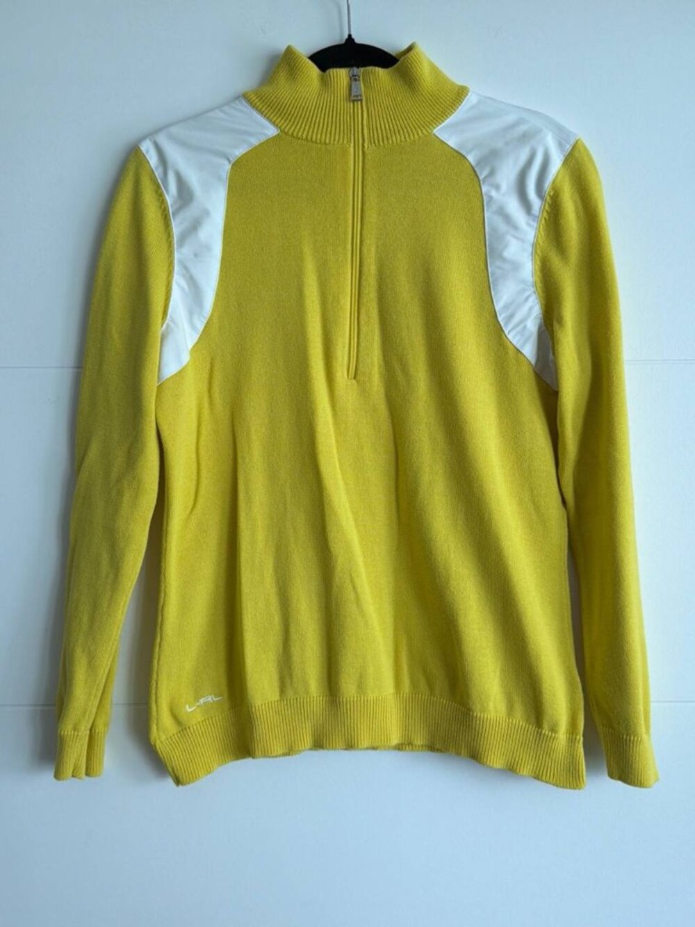 L-RL Lauren Active Sweater | Mens (Size XL) | Yellow/White